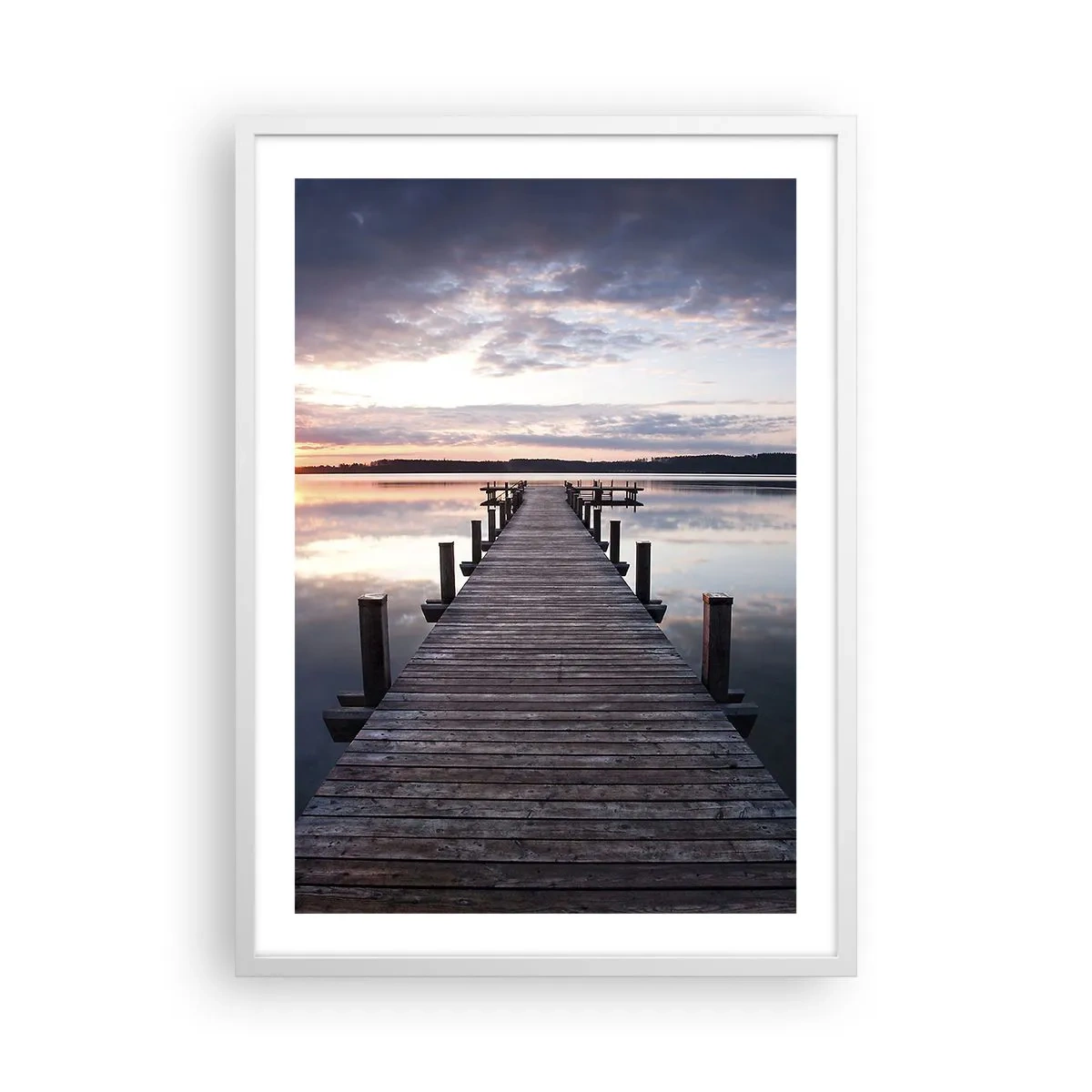 Poster in white frmae - Quiet Border of Night and Day - 50x70 cm