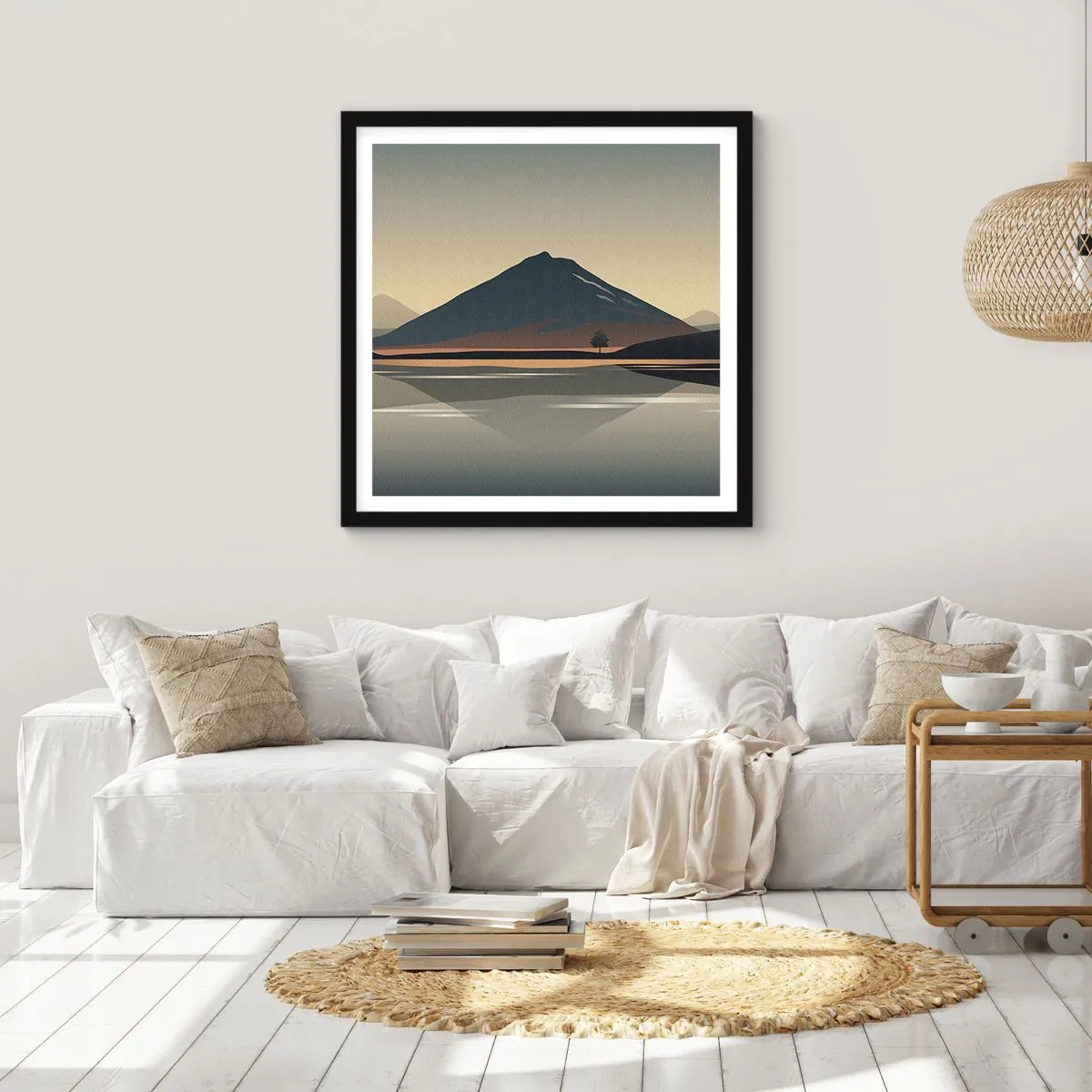 Poster in black frame - Mirror Image - 30x30 cm