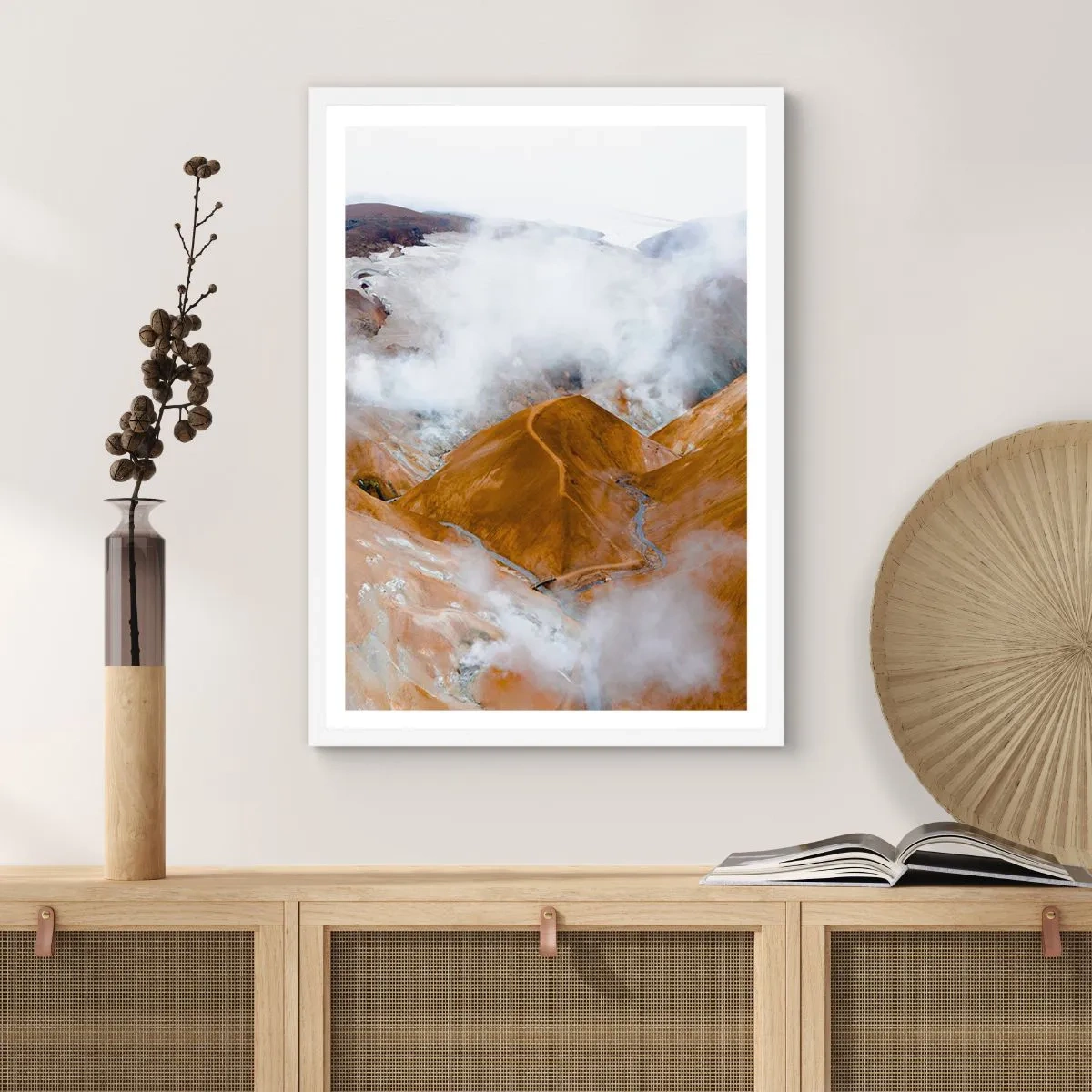 Poster in white frmae - Severe Beauty of Iceland - 61x91 cm