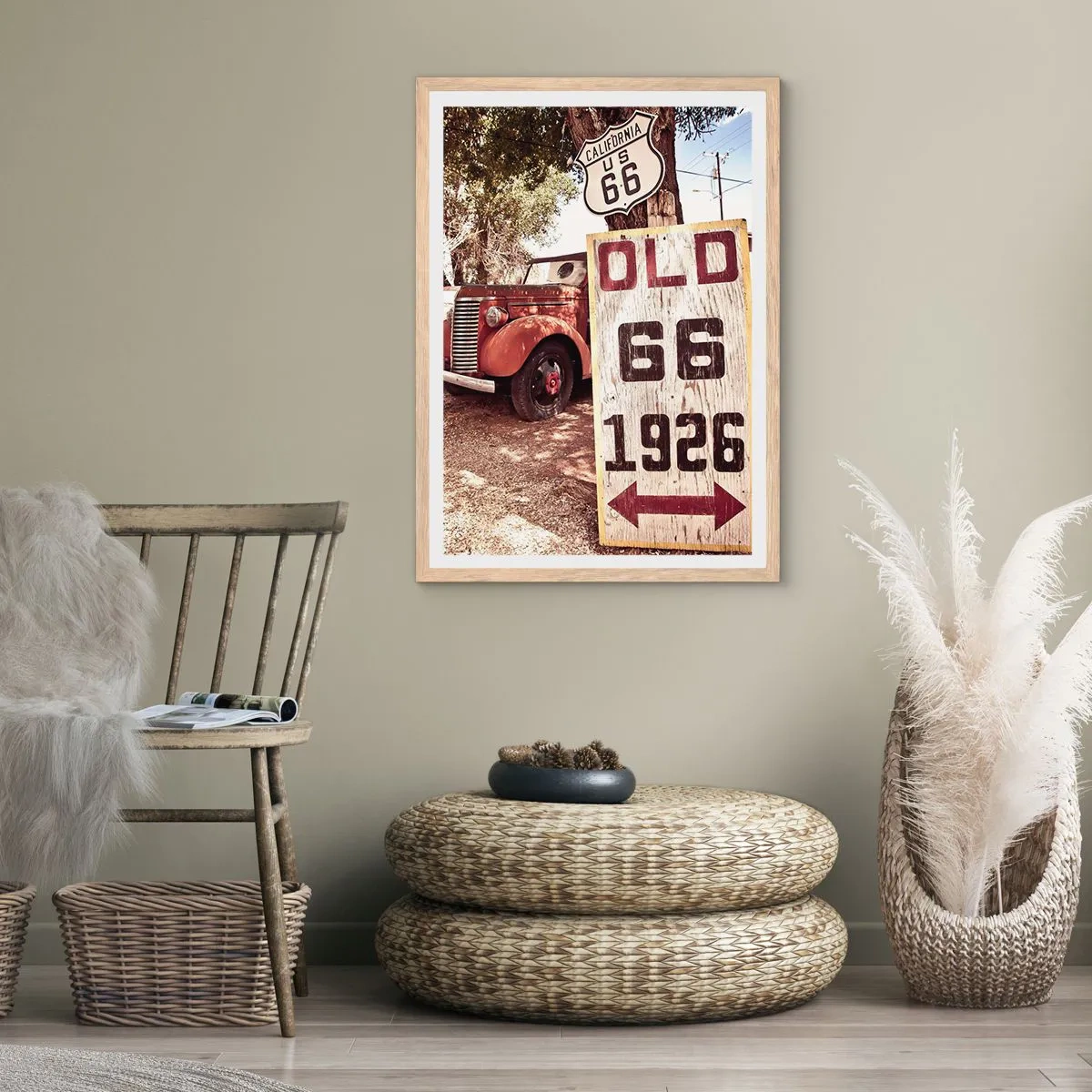 Poster in light oak frame - Legend of an American Province - 40x50 cm