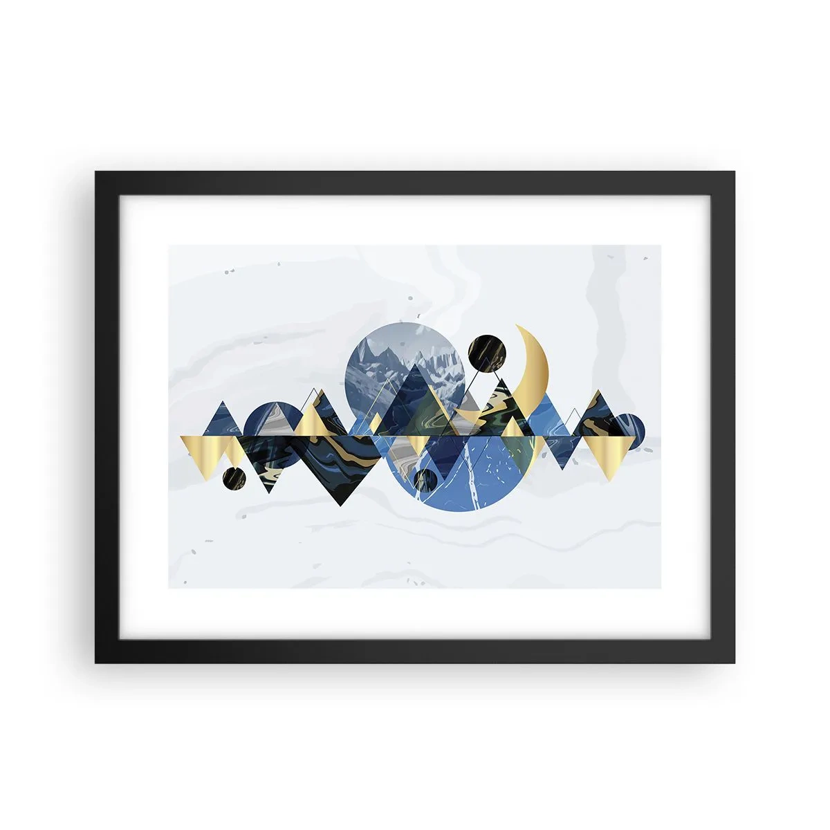 Poster in black frame - Geometrical Landscape - 40x30 cm