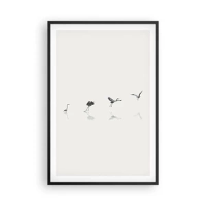 Poster in black frame - Four Simple Steps - 61x91 cm
