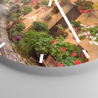 Clock face with lines