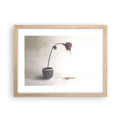 Poster in light oak frame - Rosa Dolorosa - 40x30 cm