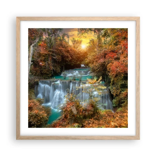 Poster in light oak frame - Hidden Forest Treasure - 50x50 cm