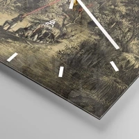 Clock face with lines