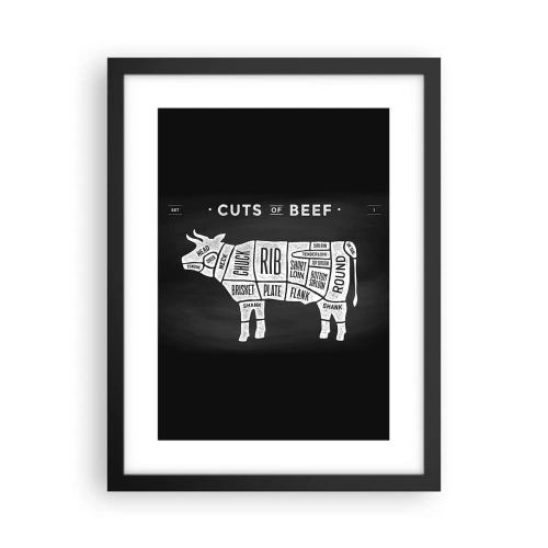 Poster in black frame - Time for a Feast - 30x40 cm