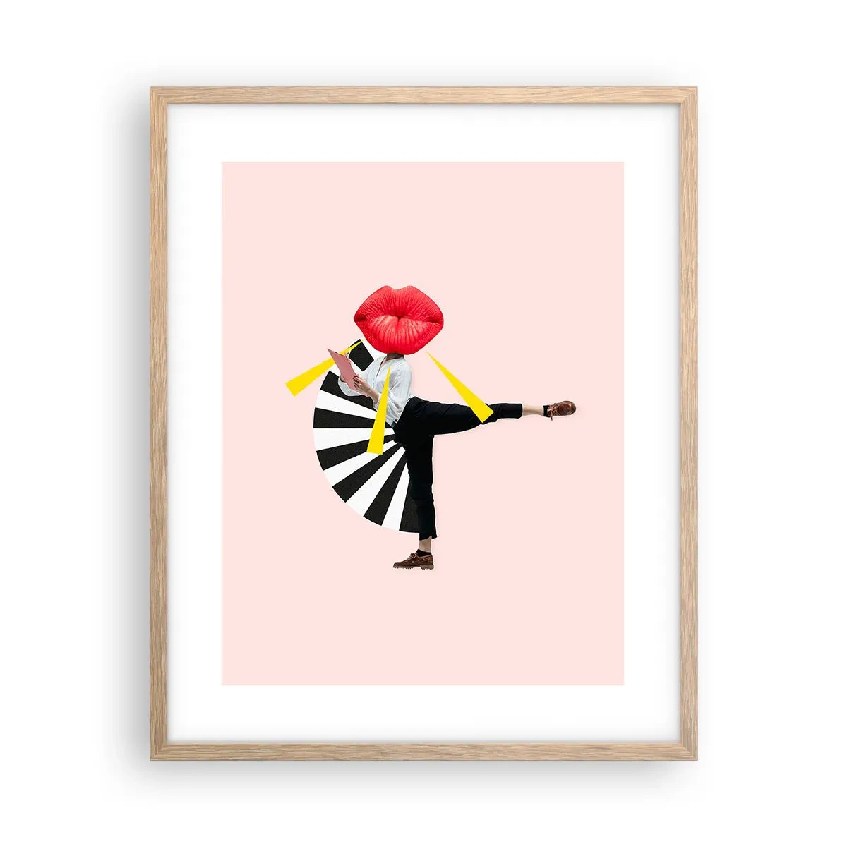 Poster in light oak frame - Surrealistic Pop-Art. - 40x50 cm