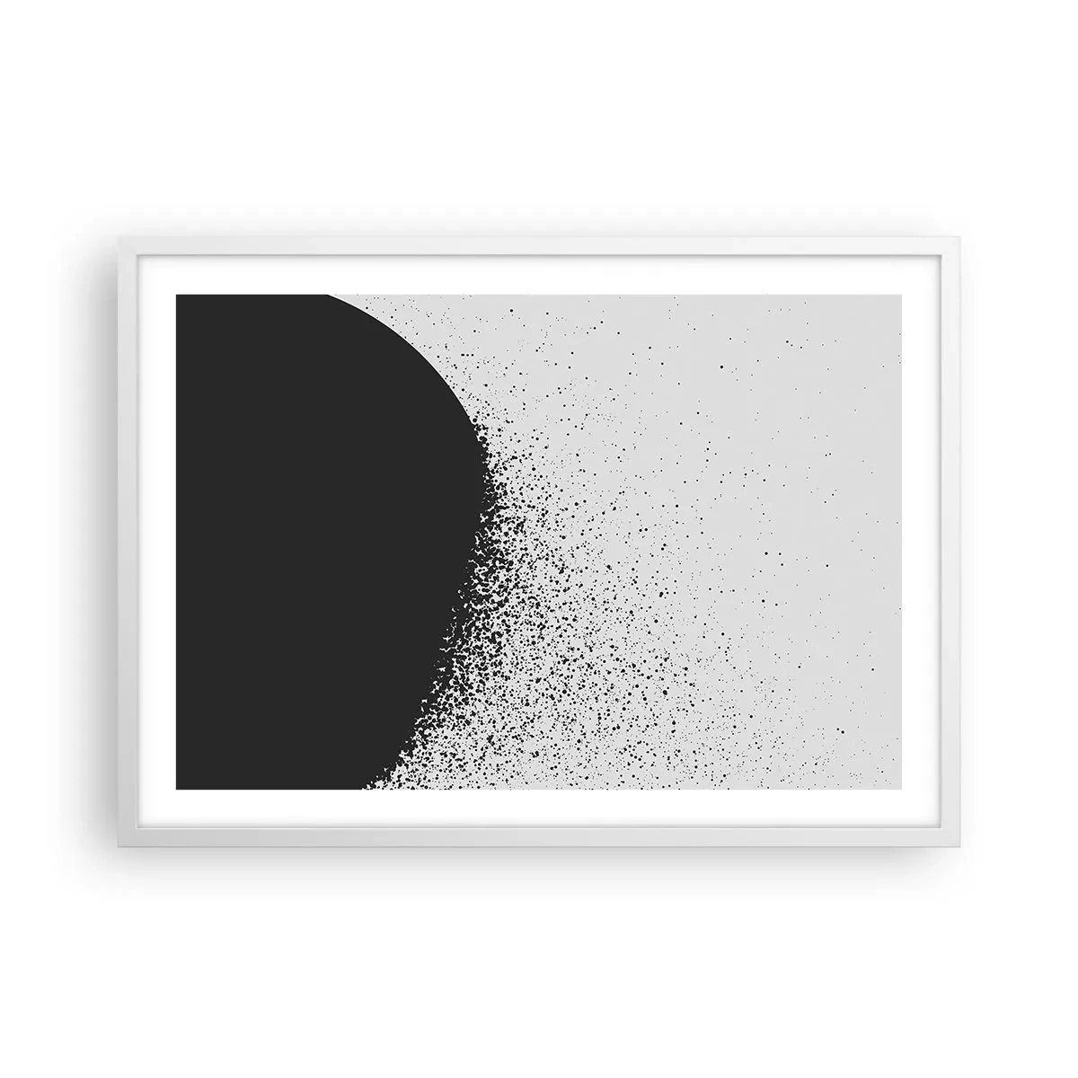 Poster in white frmae - Movement of Particles - 70x50 cm