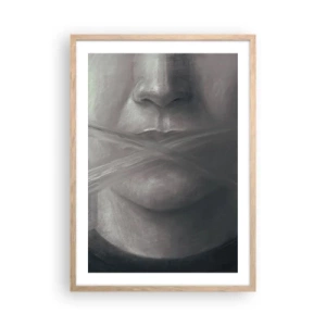 Poster in light oak frame - Not a Word - 50x70 cm