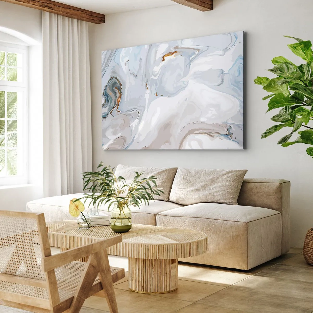 Canvas picture - White Fusion - 120x80 cm
