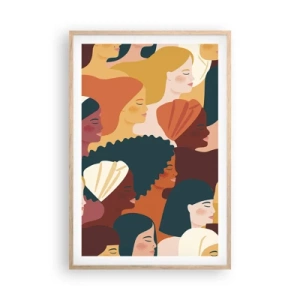 Poster in light oak frame - Pure Womanhood - 61x91 cm