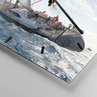 Clock face with lines