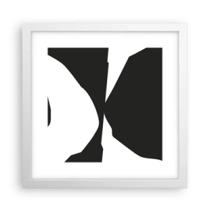 Poster in white frmae - Positive - Negative - 30x30 cm