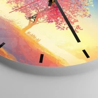 Clock face with lines