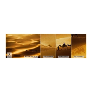 Photo Wallpaper Sample Premium Sand - Caravan on the Waves of a Desert - Landscape, Africa, Desert - 100x30 cm