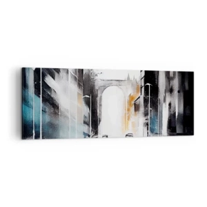 Canvas picture - Study of a City: Architecture and Movement - 140x50 cm