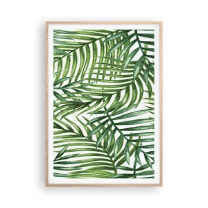 Poster in light oak frame - Under the Green Canopy - 70x100 cm