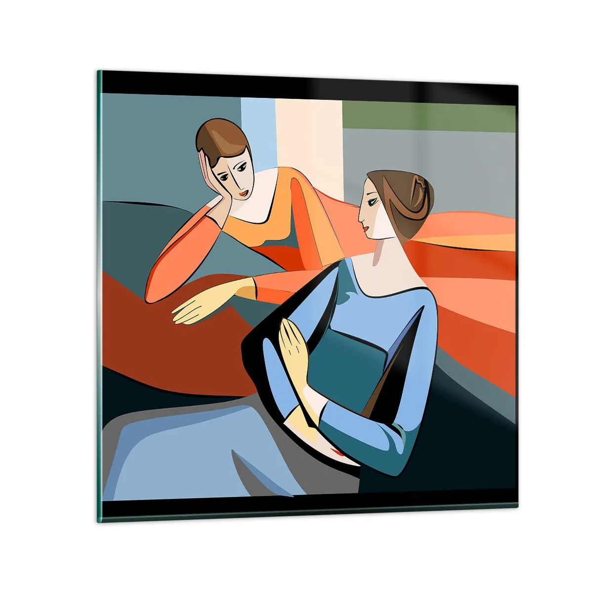 Glass picture - Time for Confession - 60x60 cm