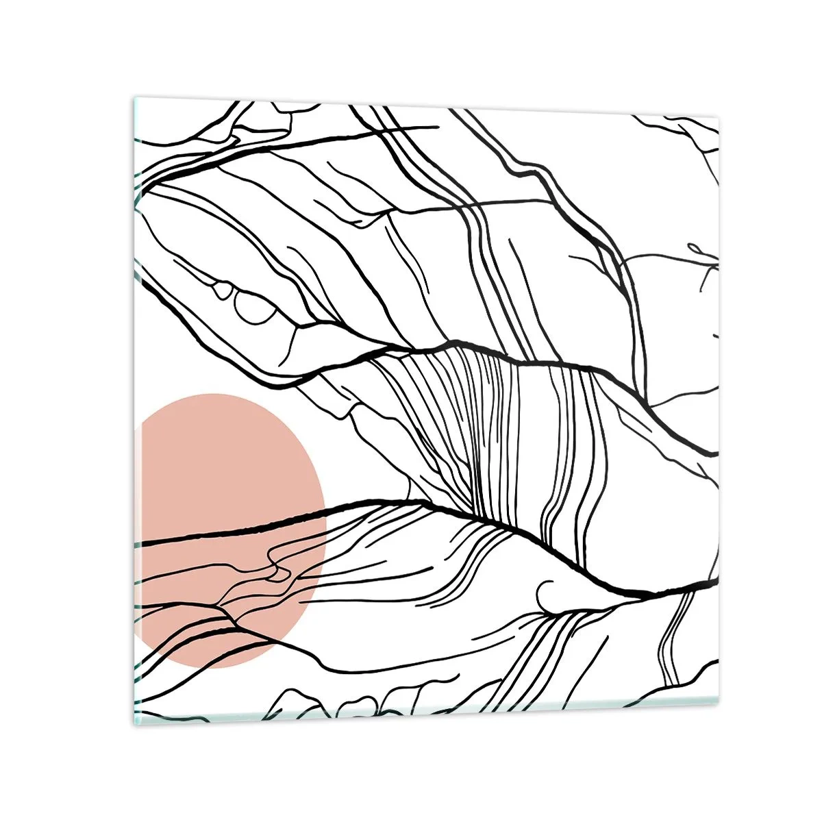 Glass picture - In a Web of Twigs - 60x60 cm