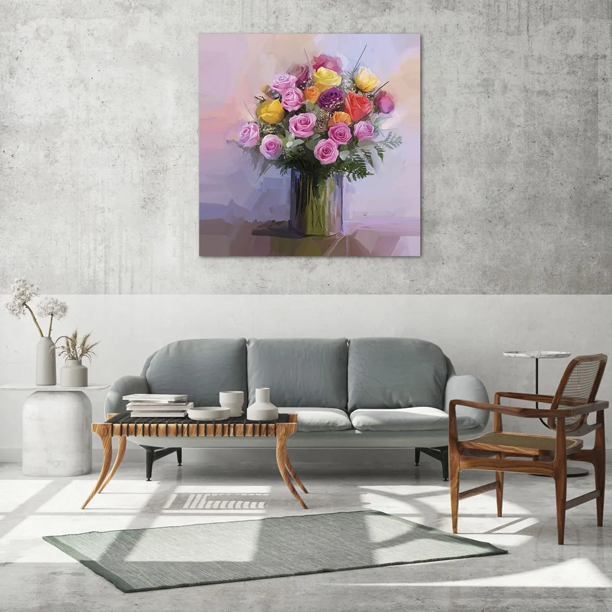 Glass picture - Retained Beauty - 50x50 cm