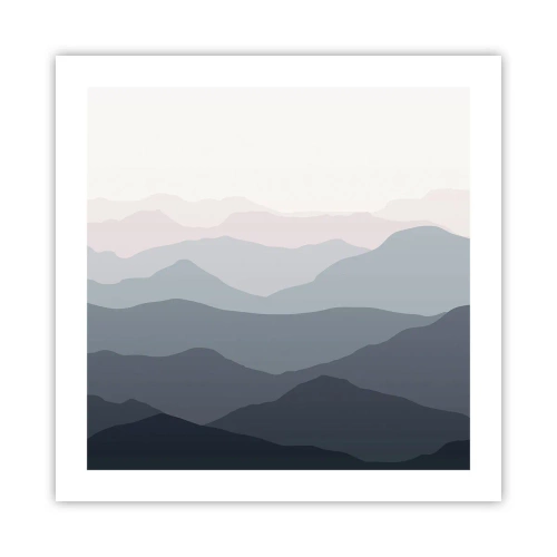 Poster - Mountain Waves - 50x50 cm