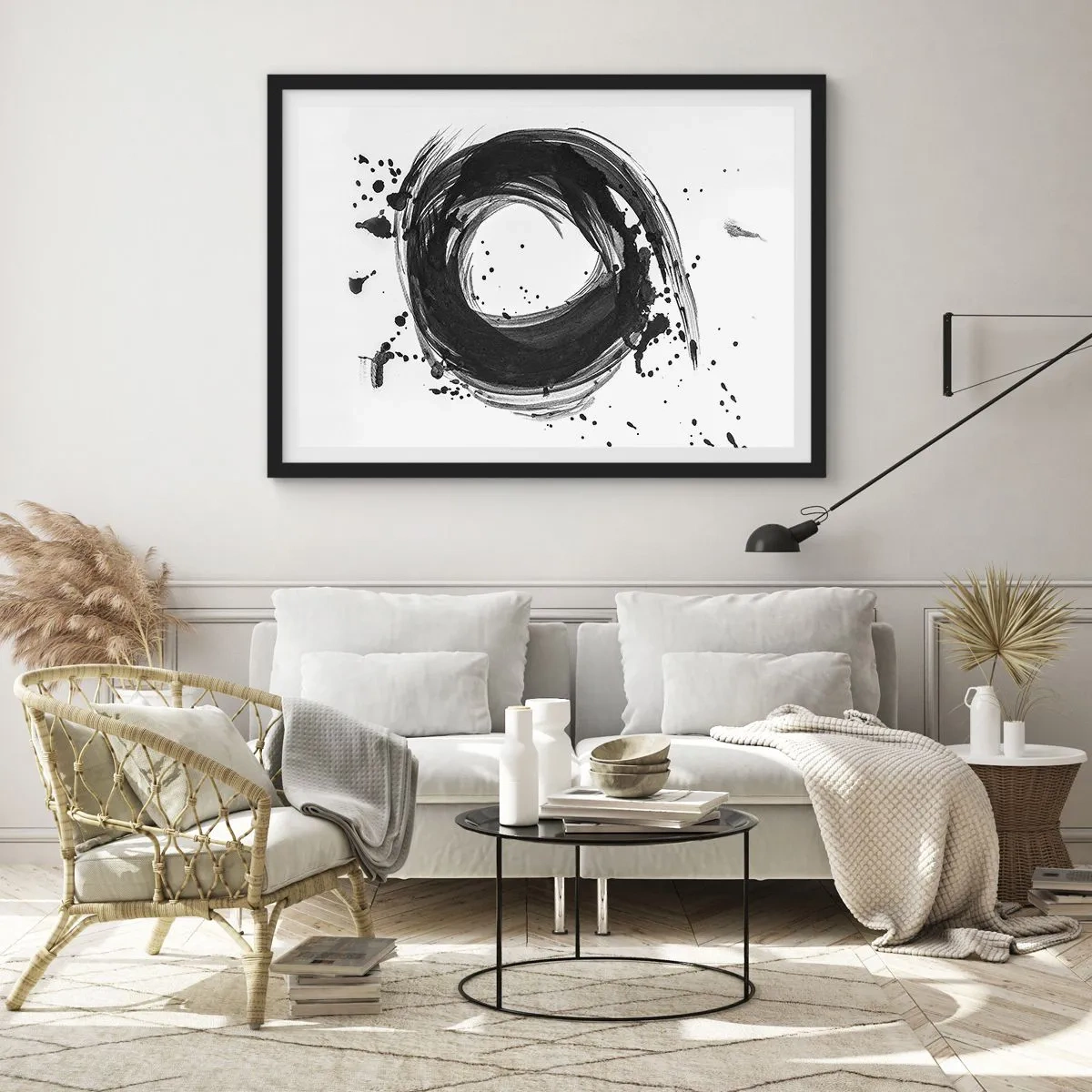 Poster in black frame - Whirl of Creation - 70x50 cm