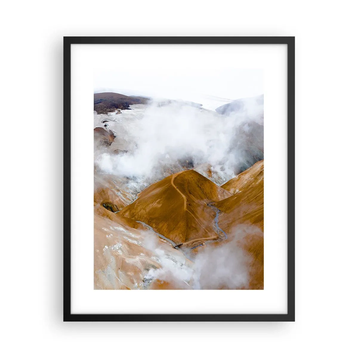 Poster in black frame - Severe Beauty of Iceland - 40x50 cm