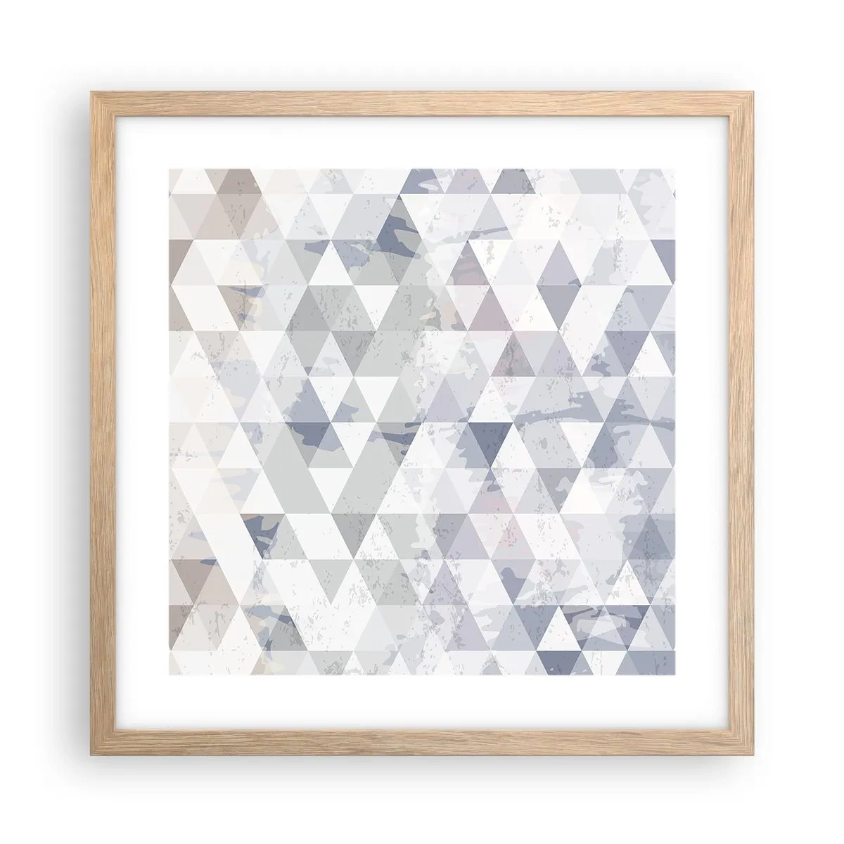 Poster in light oak frame - In the Rhythm of a Triangle - 40x40 cm