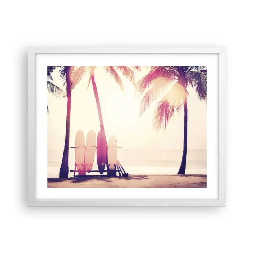 Poster in white frmae - It Will Be a Wonderful Day - 50x40 cm