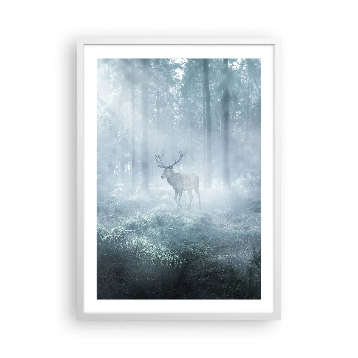Poster in white frmae - Morning Round of the Estate - 50x70 cm