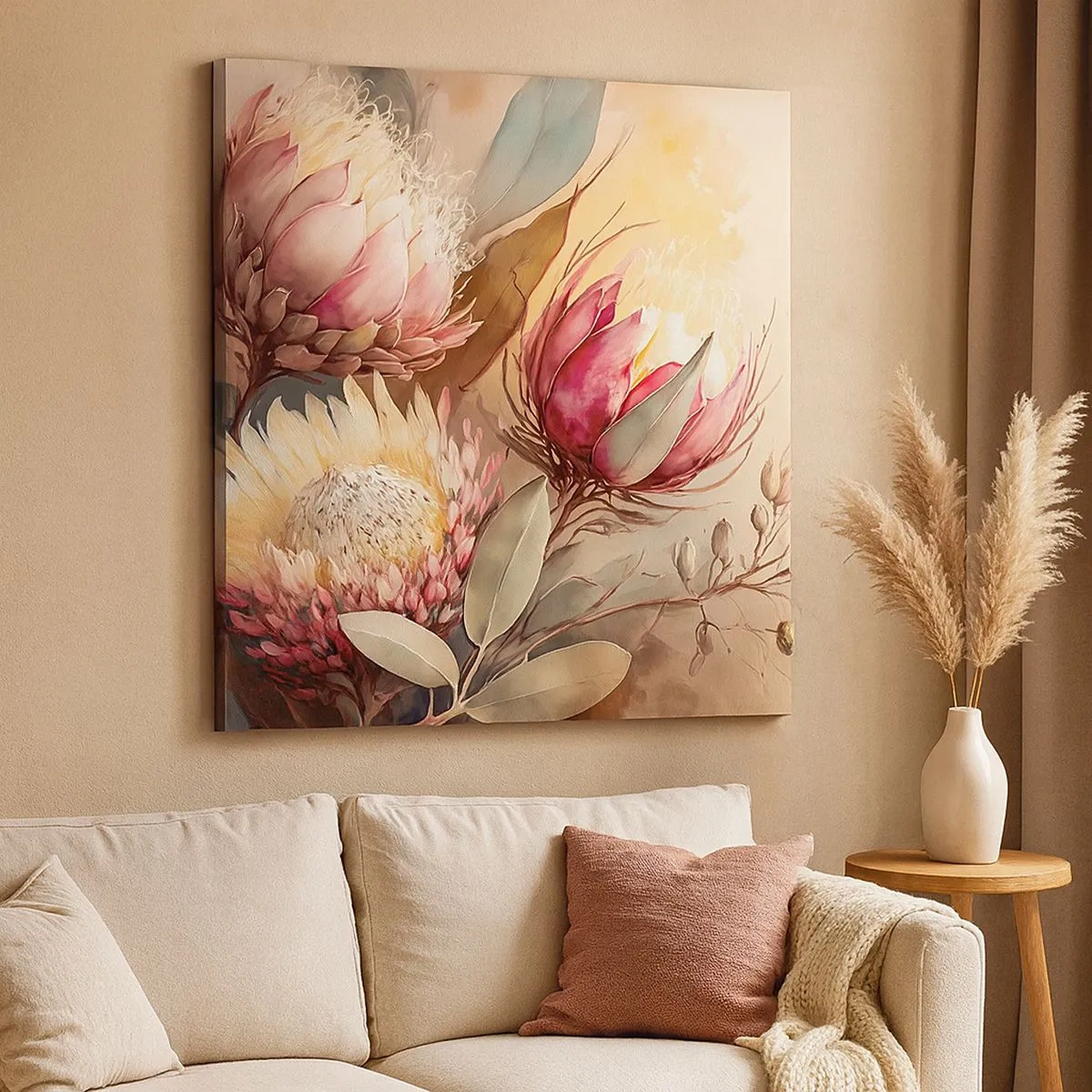 Canvas picture - Profile and En Face - 30x30 cm