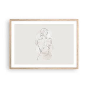 Poster in light oak frame - Like a Sensitive Instrument - 70x50 cm