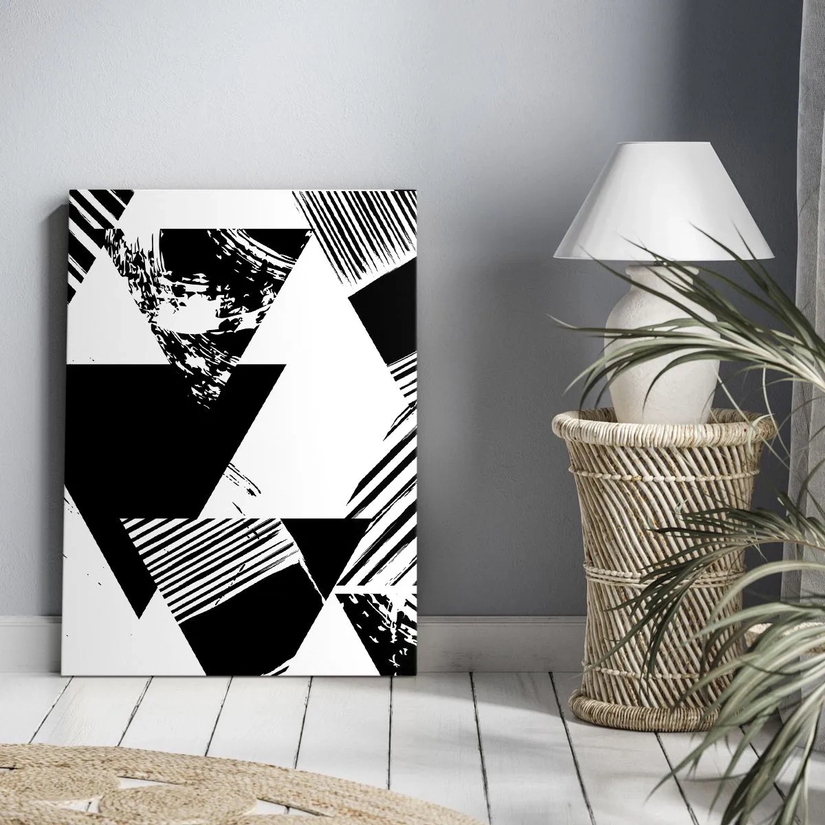 Canvas picture - Rain of Triangles - 45x80 cm