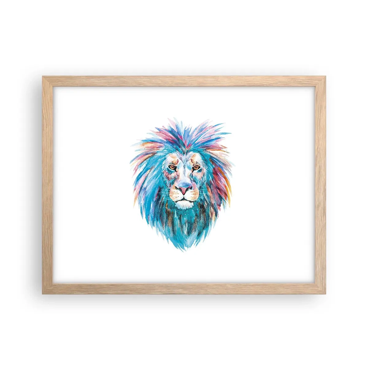 Poster in light oak frame - Electrifying Aura - 40x30 cm