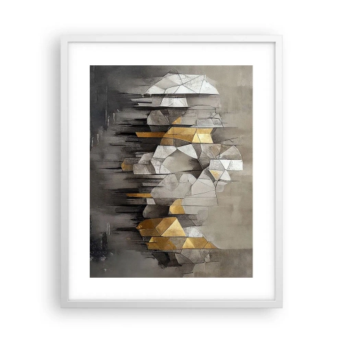 Poster in white frmae - Composition of Ice and Light - 40x50 cm