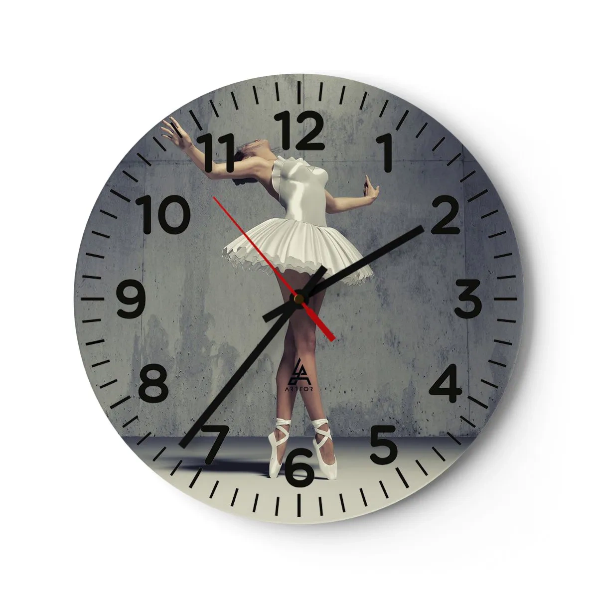 Wall clock - Clock on glass - Light like a Bird - 40x40 cm
