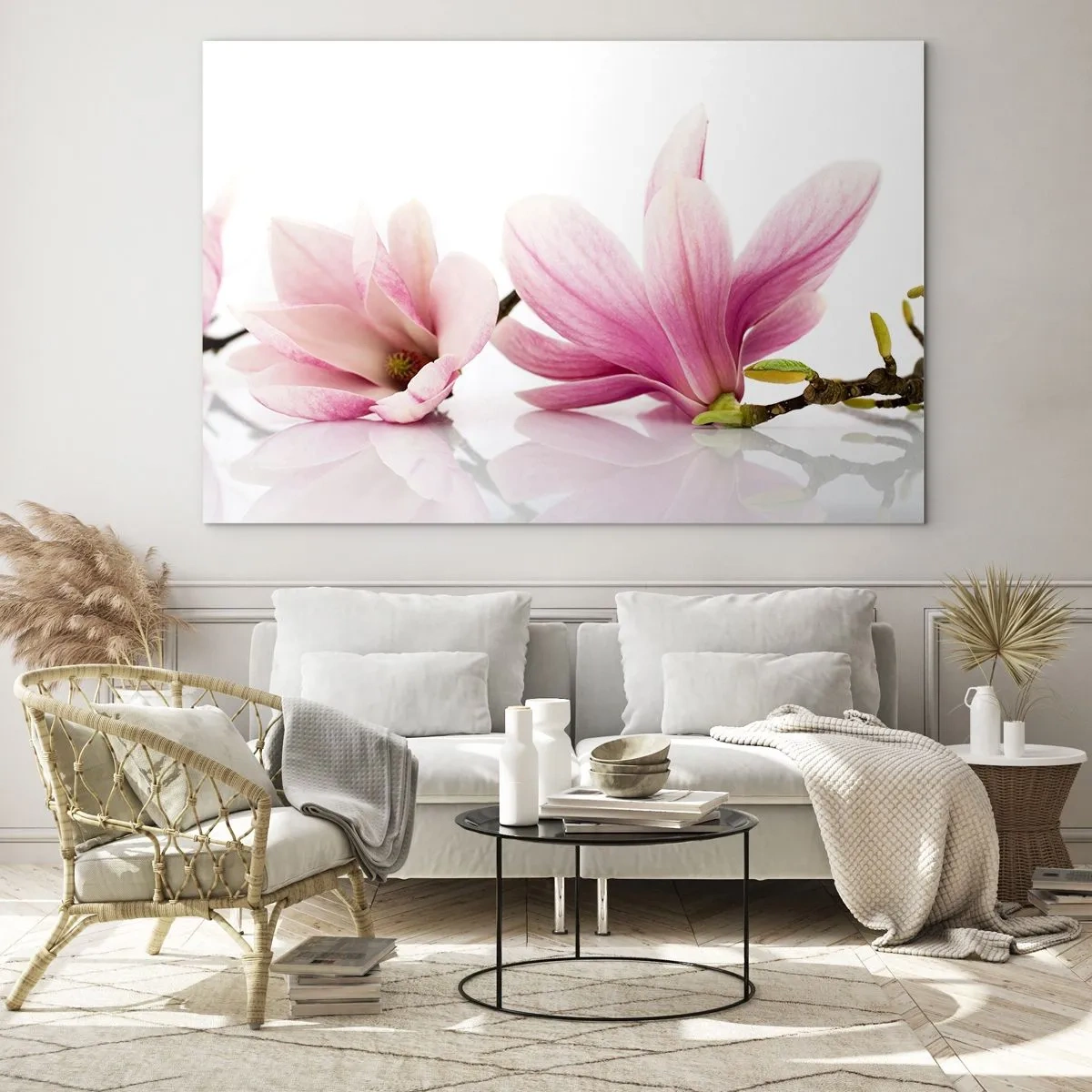 Glass picture - Delicate Like a Spring Breeze - 100x70 cm