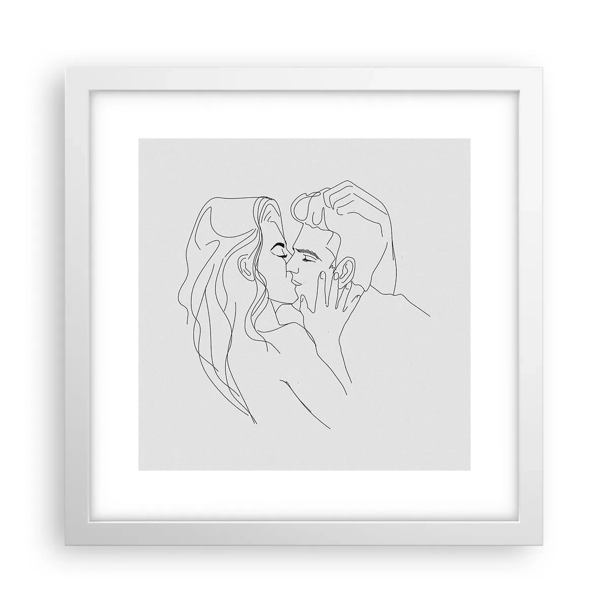 Poster in white frmae - With the Same Line - 30x30 cm