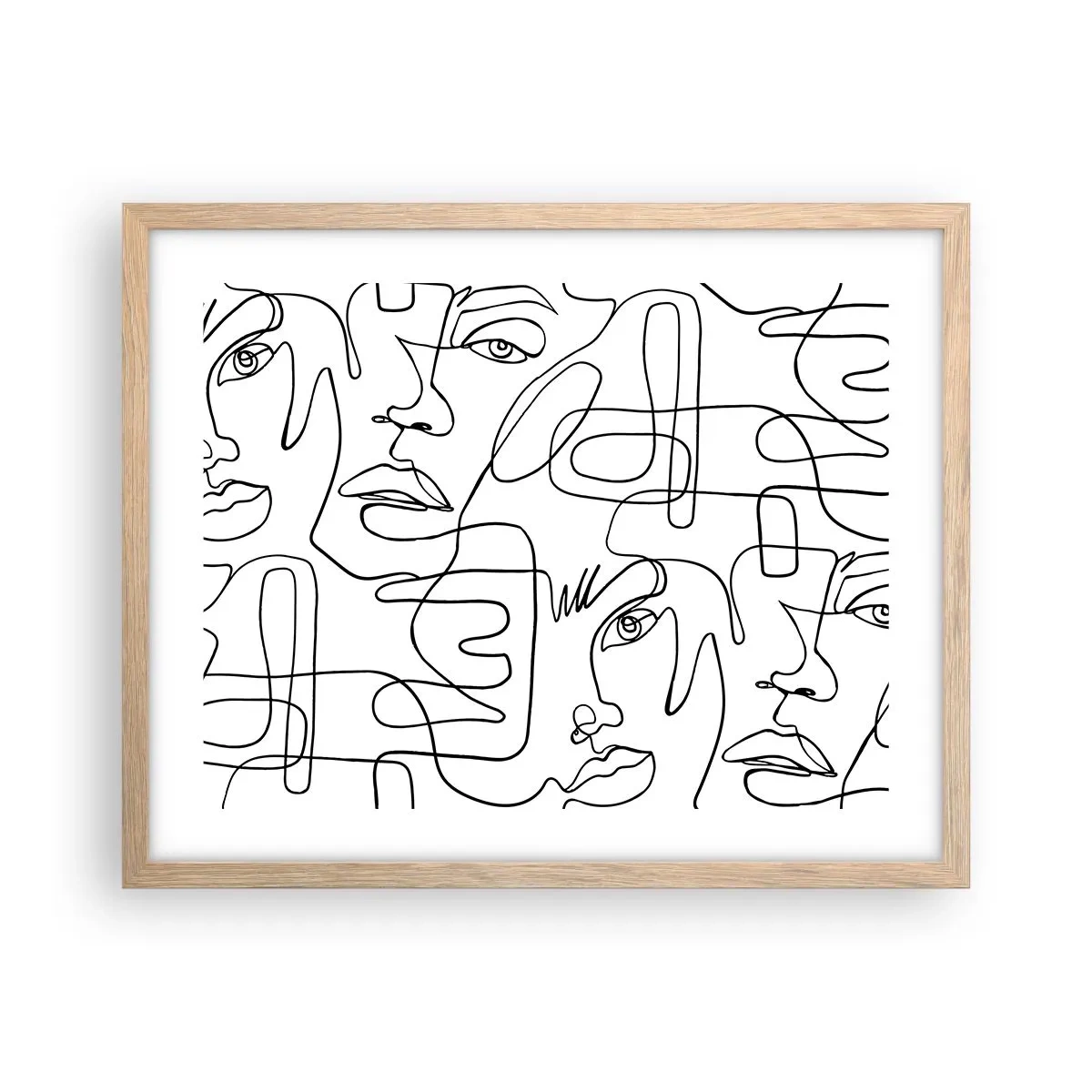 Poster in light oak frame - Tangled up in Emotions - 50x40 cm