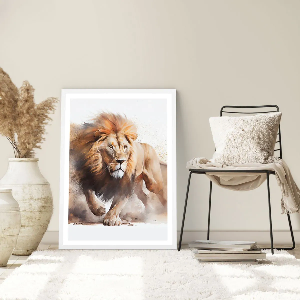 Poster in white frmae - King is on the Move - 40x50 cm