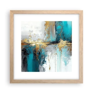 Poster in light oak frame - Everything Flows - 30x30 cm