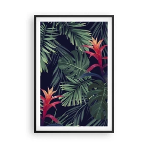 Poster in black frame - Burn in Green - 61x91 cm