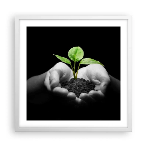 Poster in white frmae - I Love Nature, I Protect It - 50x50 cm