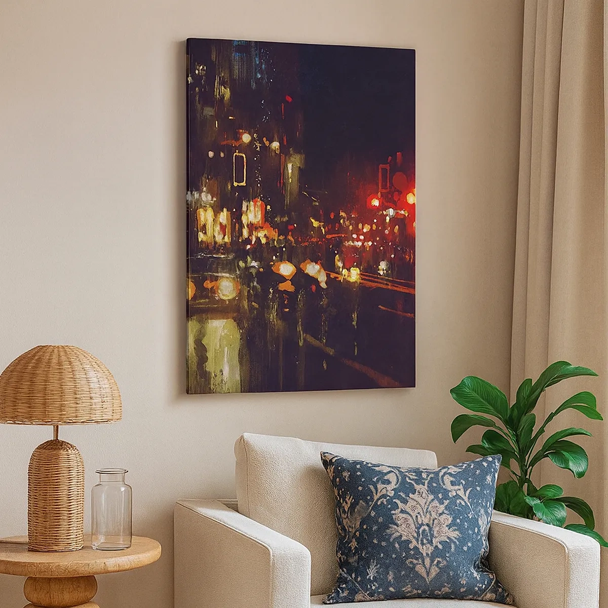 Canvas picture - Drowned in City Lights - 50x70 cm