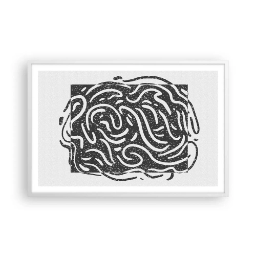 Poster in white frmae - Abstract: Dance of Joy - 91x61 cm
