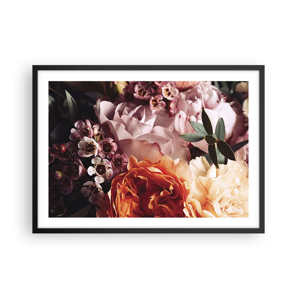 Poster in black frame - Wrapped by Beauty - 70x50 cm