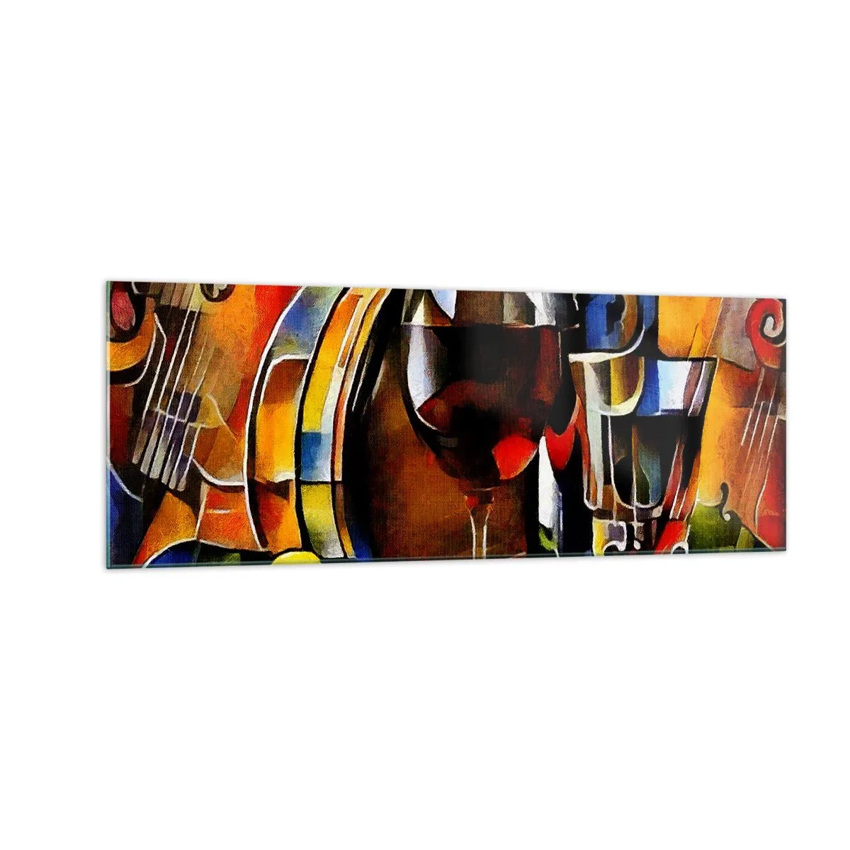 Glass picture - And The World Fills With Colours - 140x50 cm