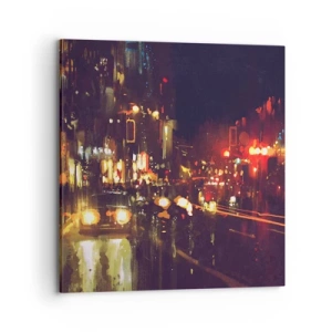 Canvas picture - Drowned in City Lights - 70x70 cm