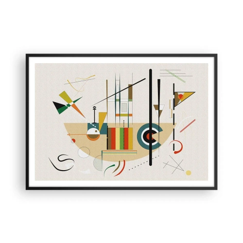 Poster in black frame - And the World Laughs - 100x70 cm